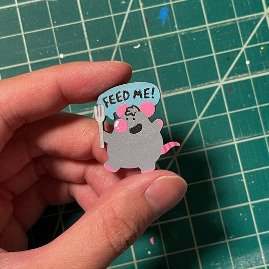 Hungry Rat Pin