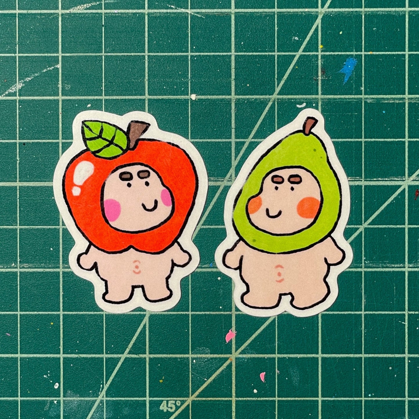 Fruit Person Laminated Vinyl Sticker