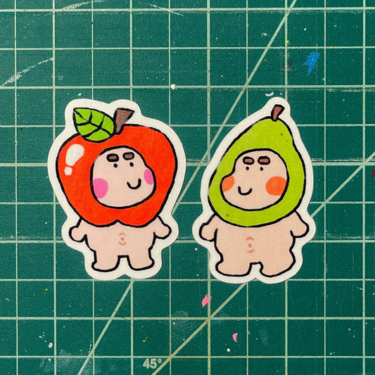 Fruit Person Laminated Vinyl Sticker