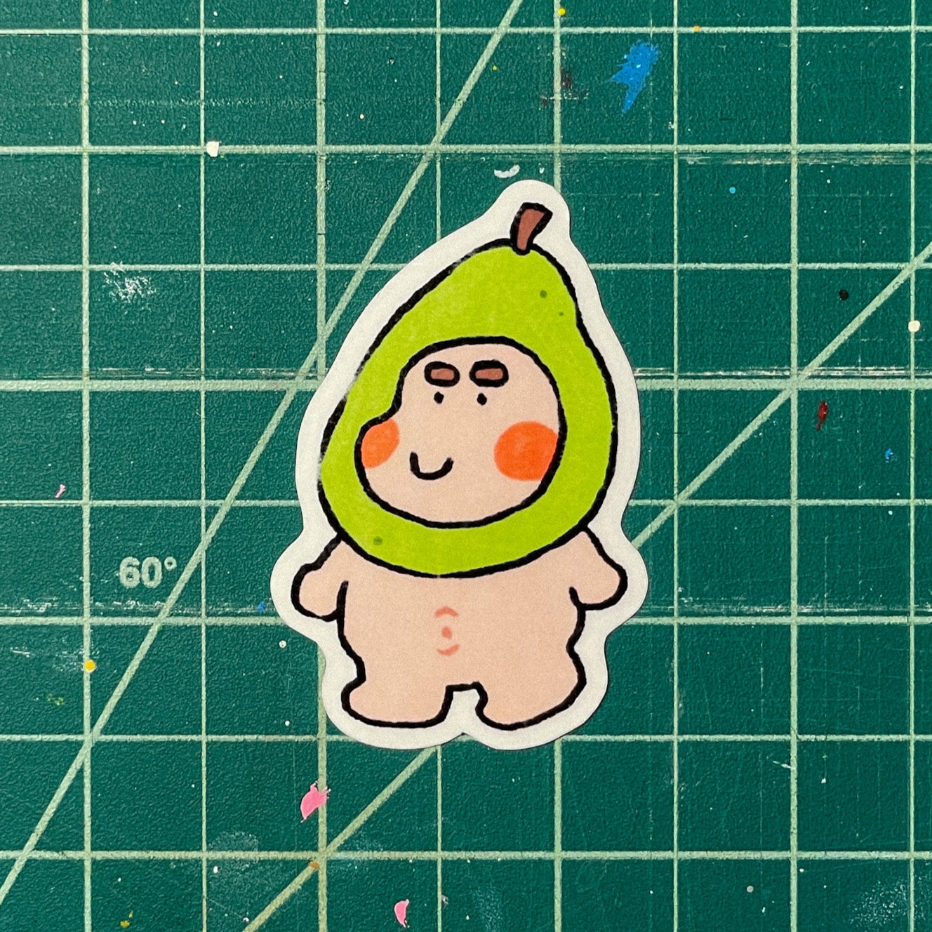 Fruit Person Laminated Vinyl Sticker