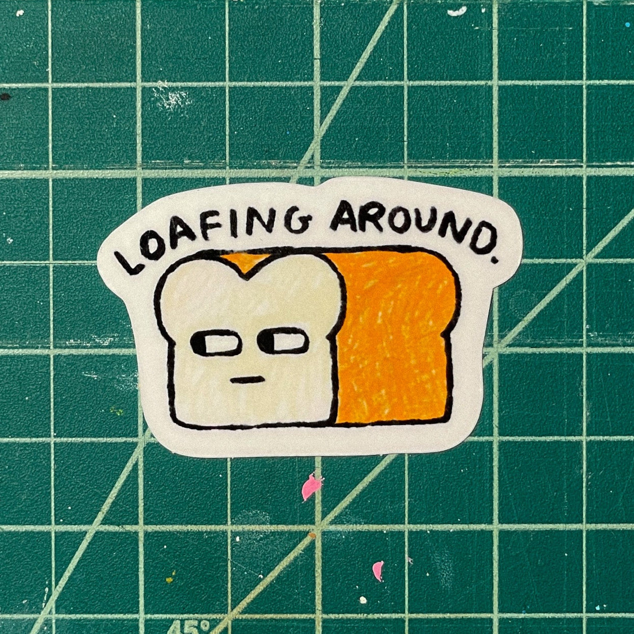Loafing Around Laminated Vinyl Sticker