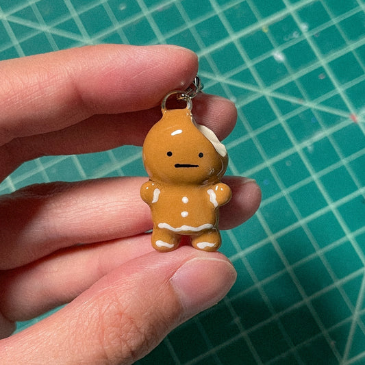 Bitten Gingerbread Keychain