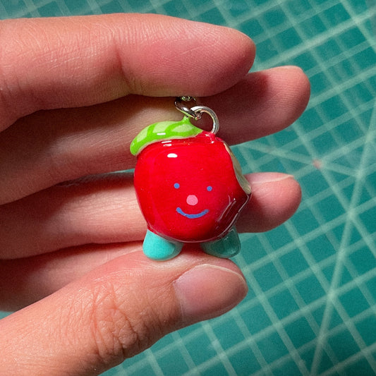 Happy Apple Keychain