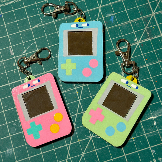 Gamer Mirror Wood Keychain [MADE TO ORDER 1-2 WEEKS]