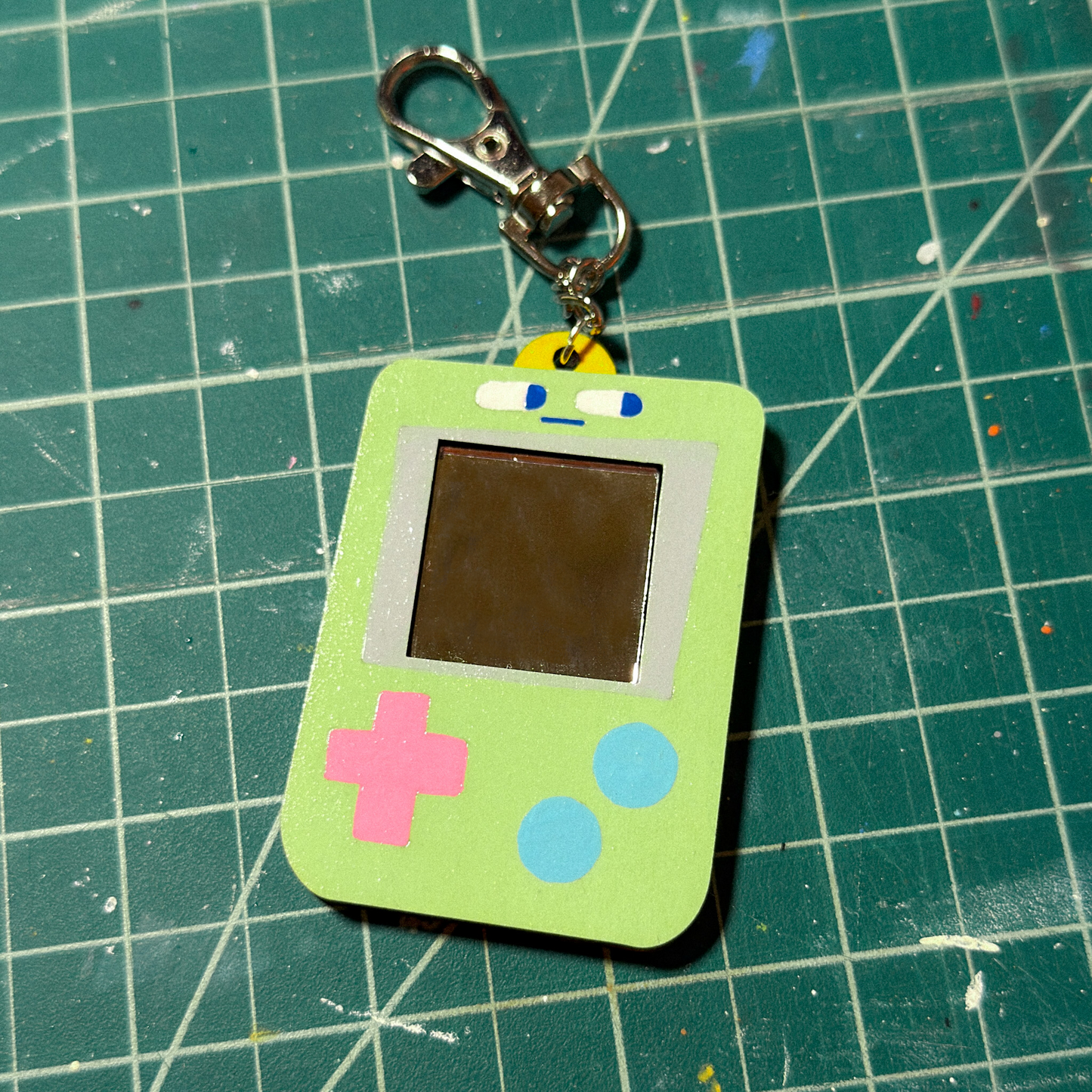 Gamer Mirror Wood Keychain [MADE TO ORDER 1-2 WEEKS]