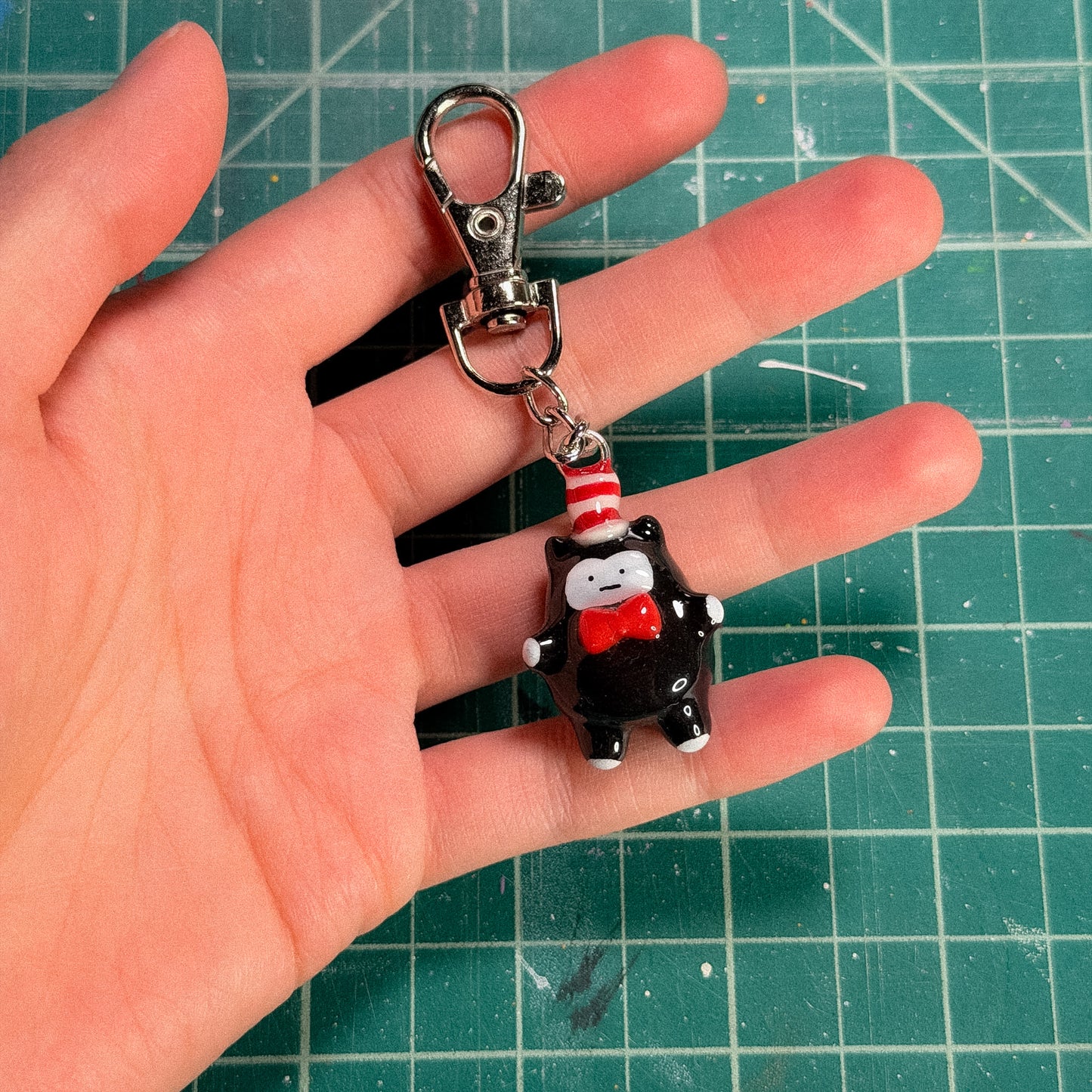 Cat in Hat Keychain