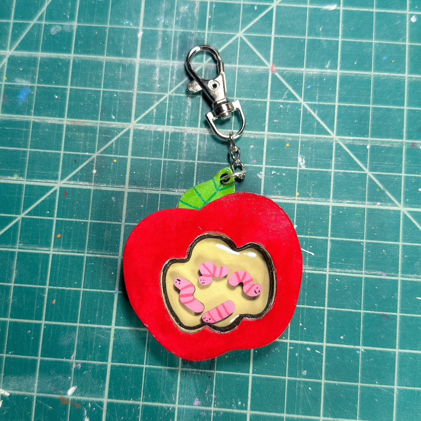Apple Shaker Wood Keychain [MADE TO ORDER 2-3 weeks]