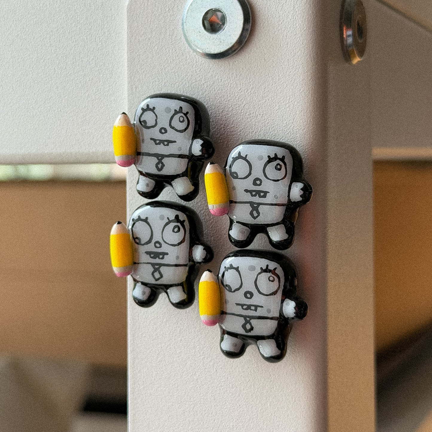 Doodle Sponge Magnets (Set of 4) [MADE TO ORDER 2-3 Weeks]