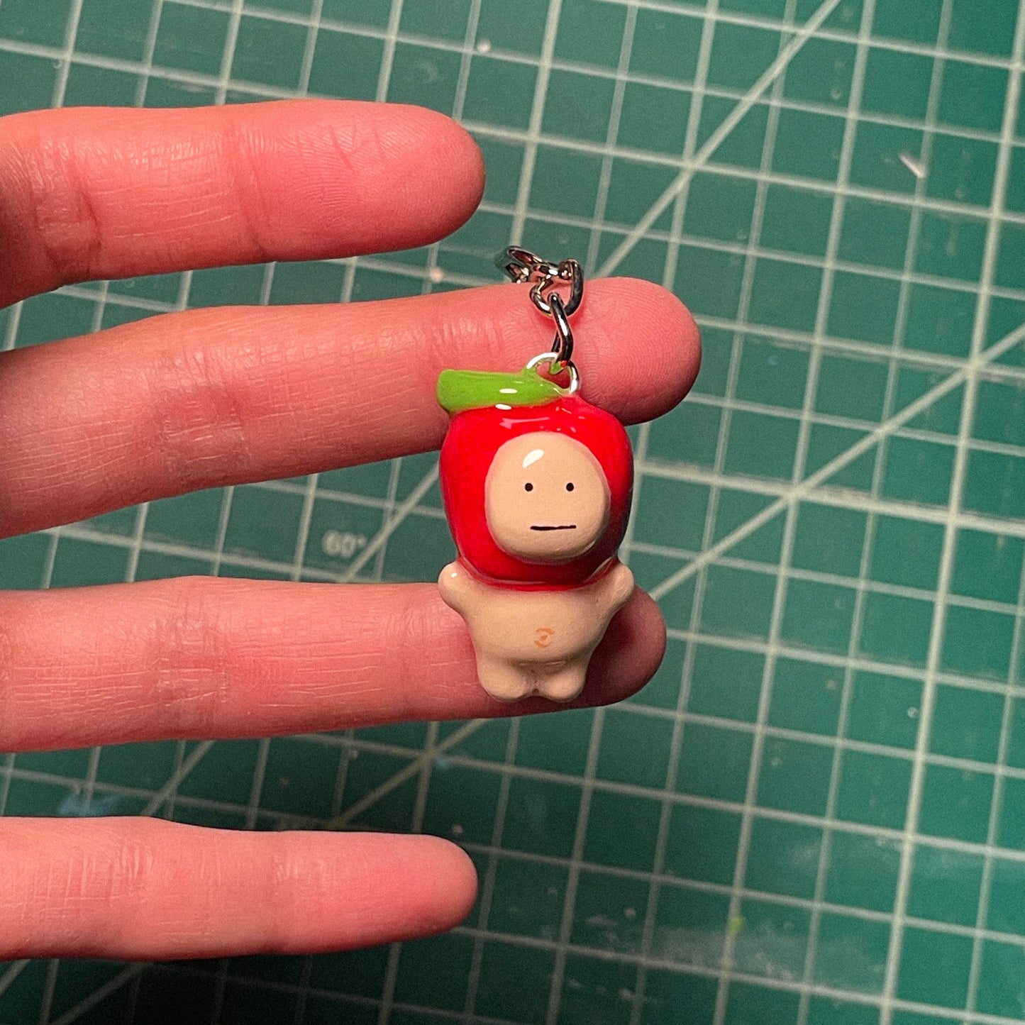 Apple Person Keychain