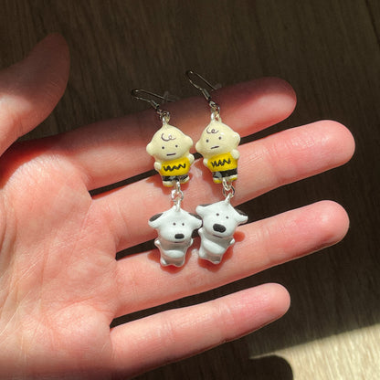 Boy and Pup Earrings