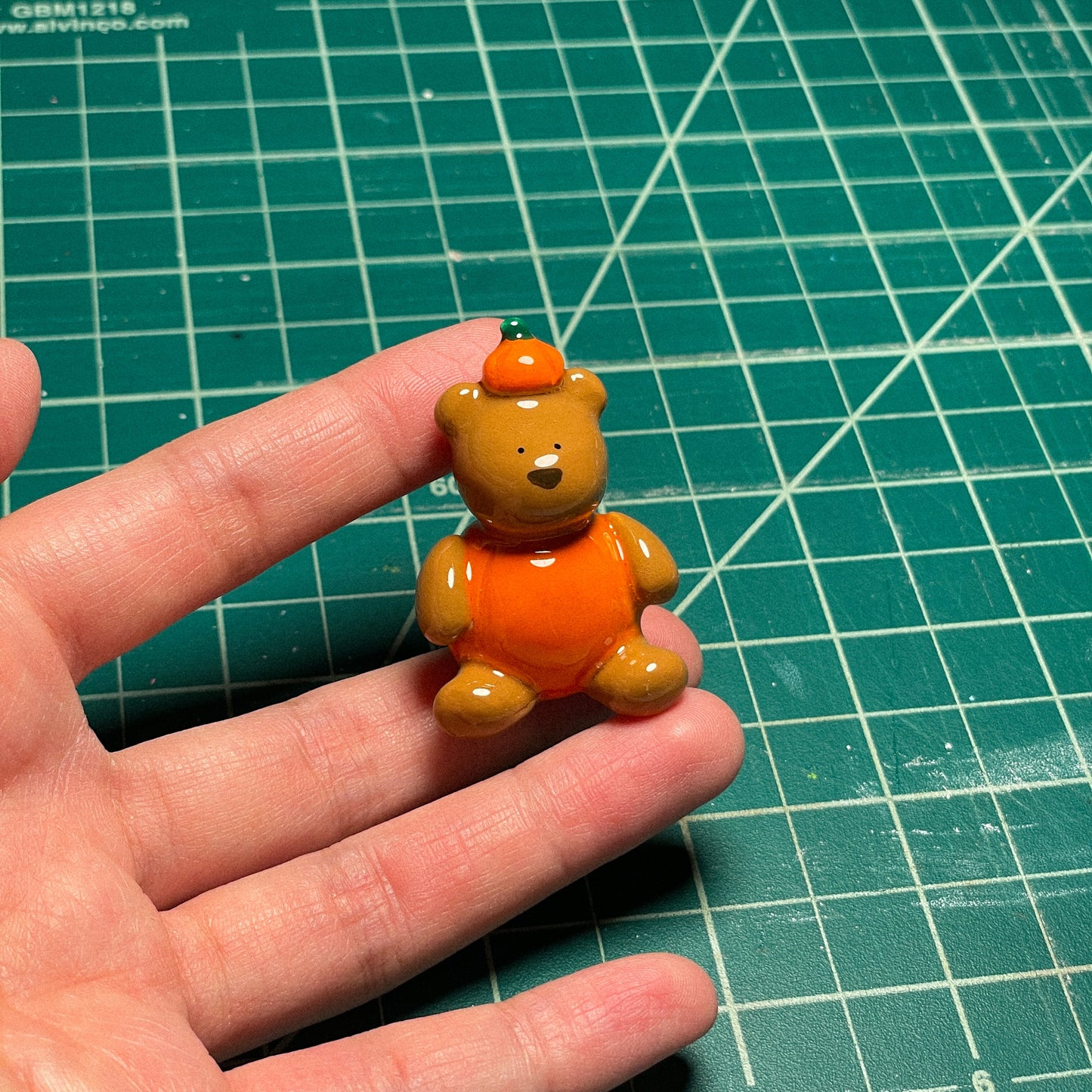 Pumpkin Bear Figurine