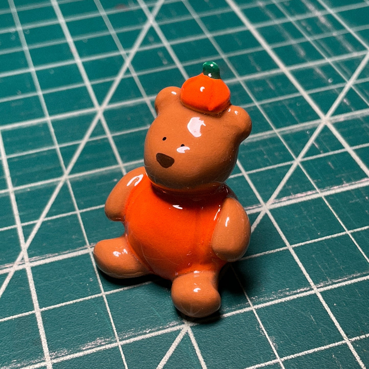 Pumpkin Bear Figurine