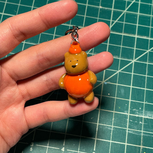 Pumpkin Bear Keychain