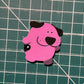 Purple Pup Wood Magnet