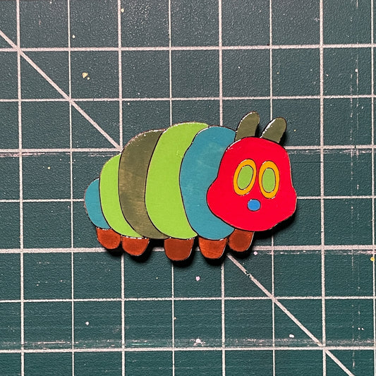 Caterpillar Wood Magnet