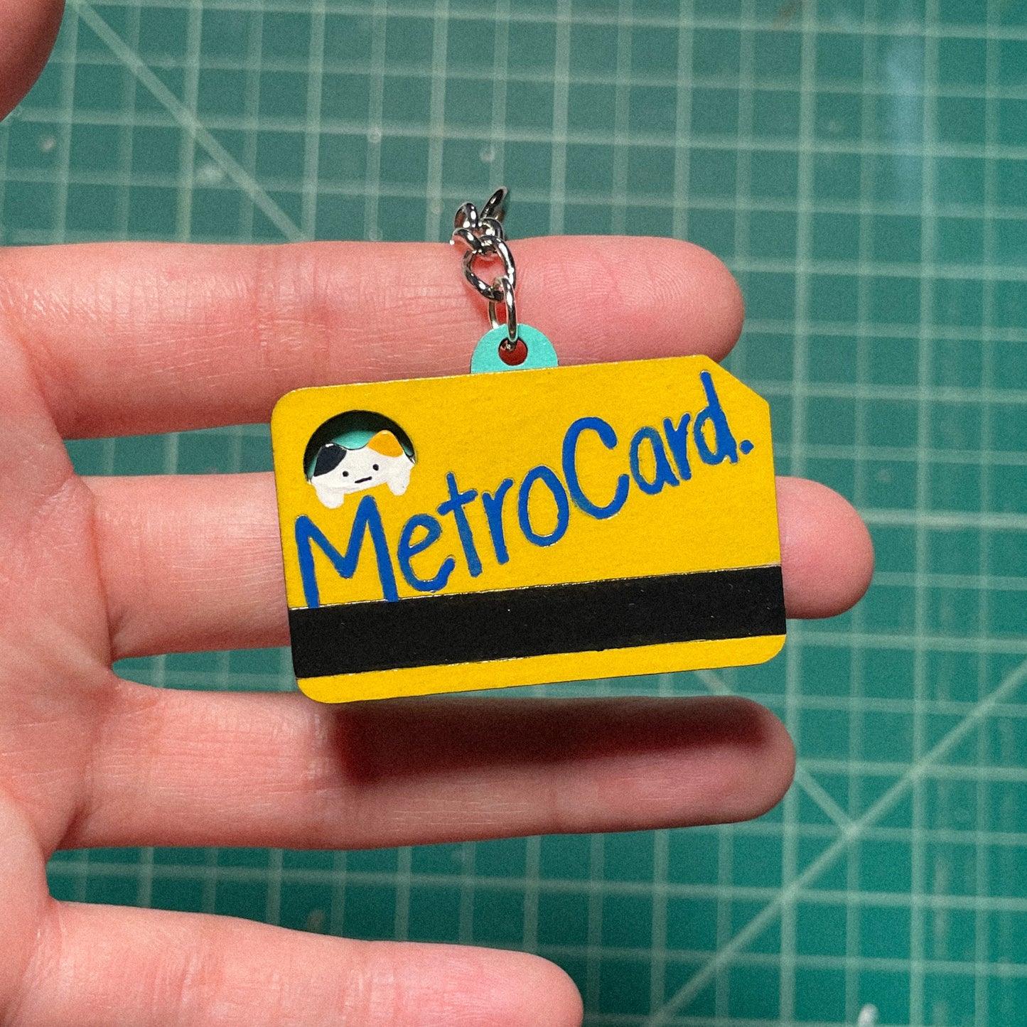 Metrocard Wood Keychain