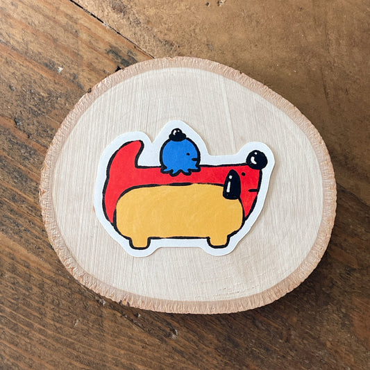 Hotdog Glossy Sticker
