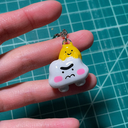 Cloud & Sun Keychain