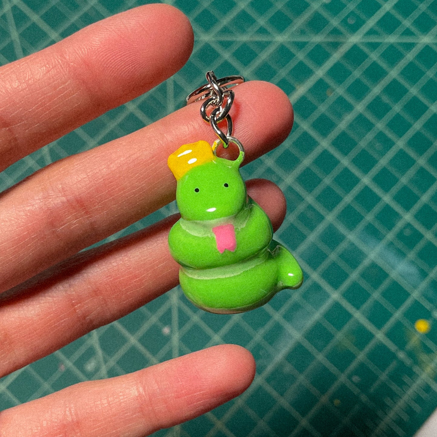 Snake with Crown Keychain