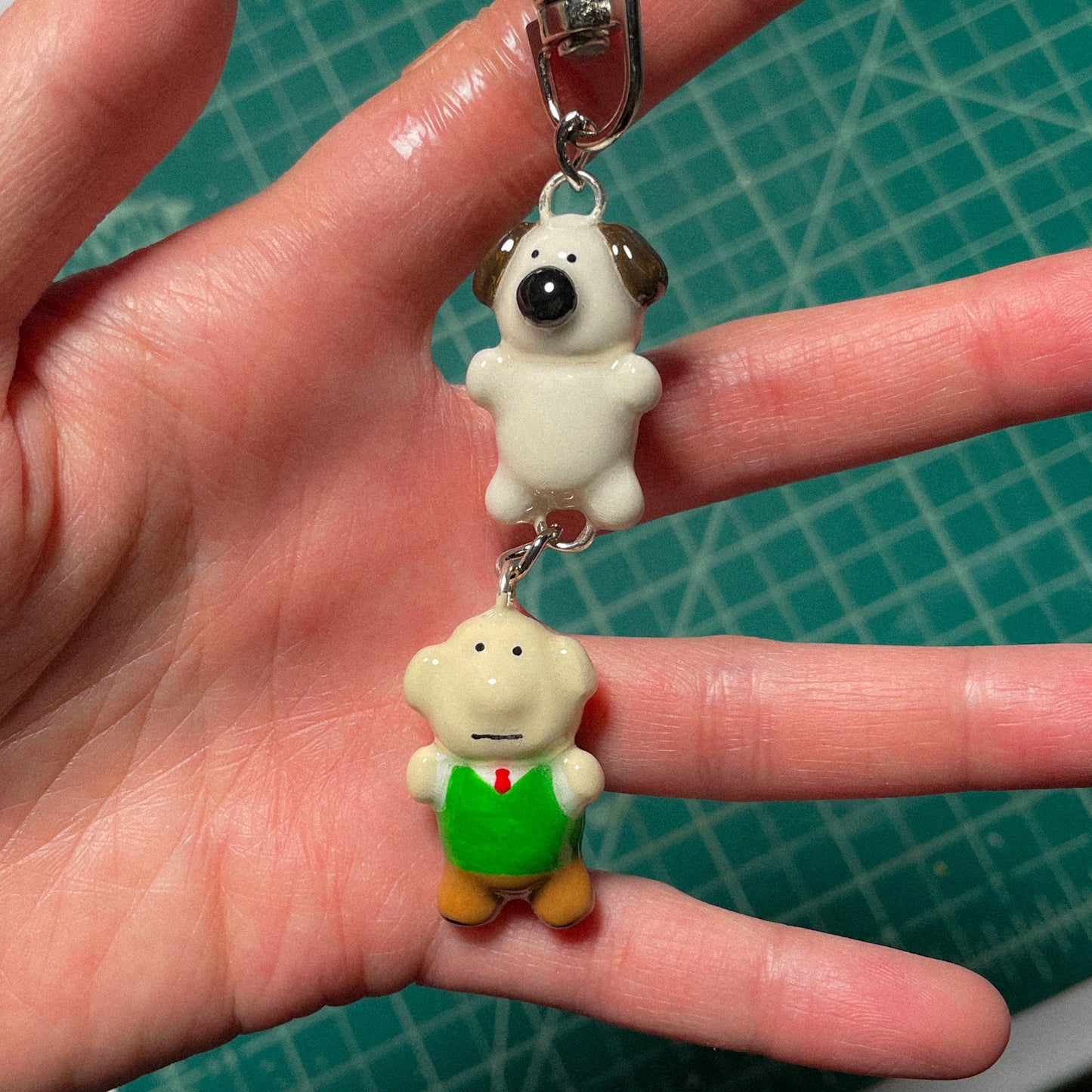 Man & Dog Keychain [MADE TO ORDER 2-3 WEEKS]