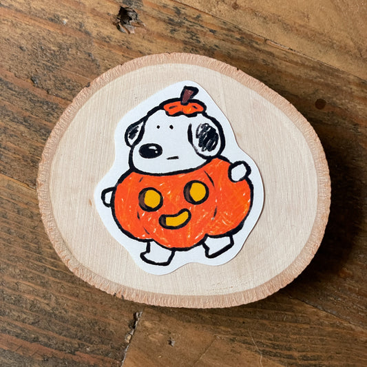 Pup Pumpkin Matte or Glossy Sticker