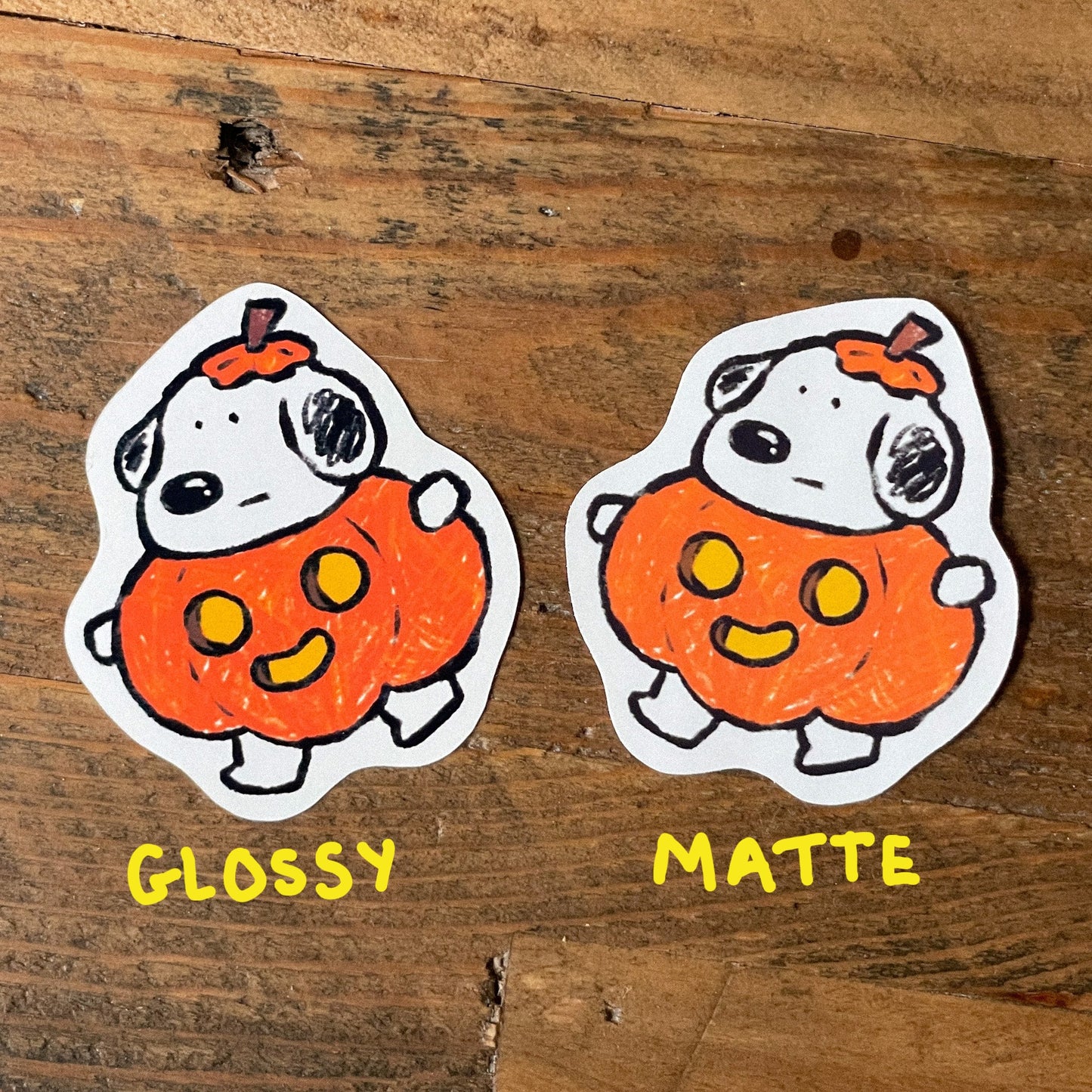 Pup Pumpkin Matte or Glossy Sticker