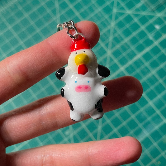 Cow & Chicken Keychain