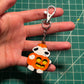 Pumpkin Pup Wood Keychain