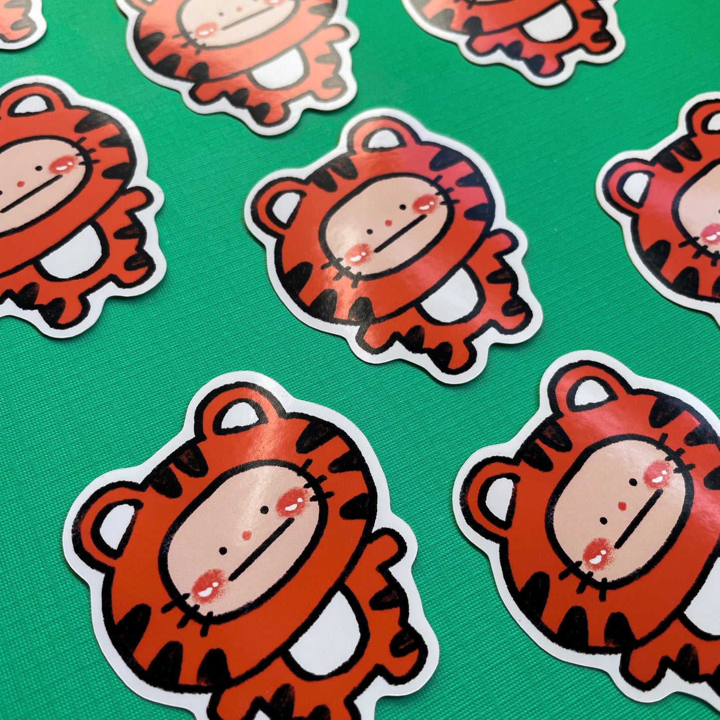 Tiger Kid Glossy Sticker