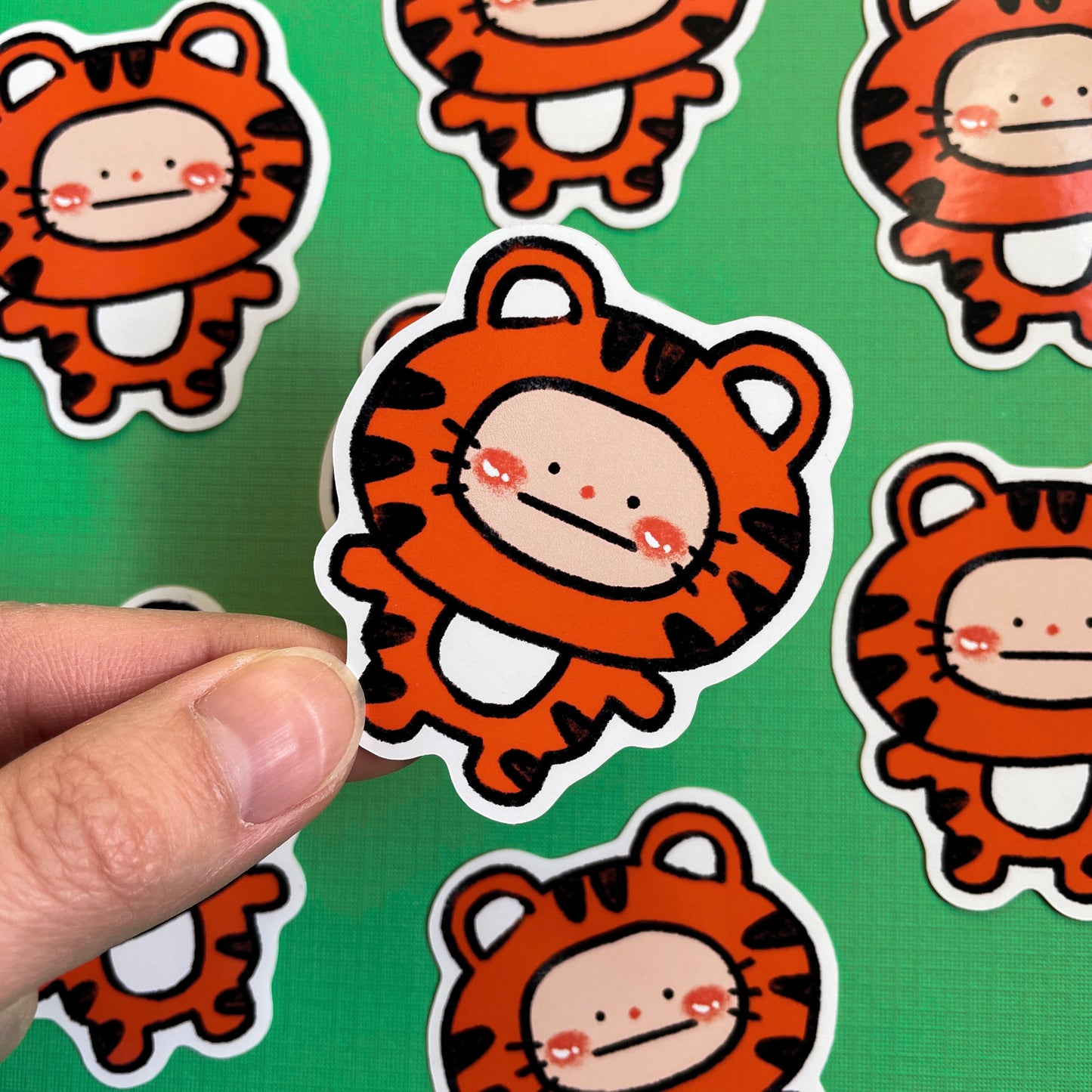 Tiger Kid Glossy Sticker