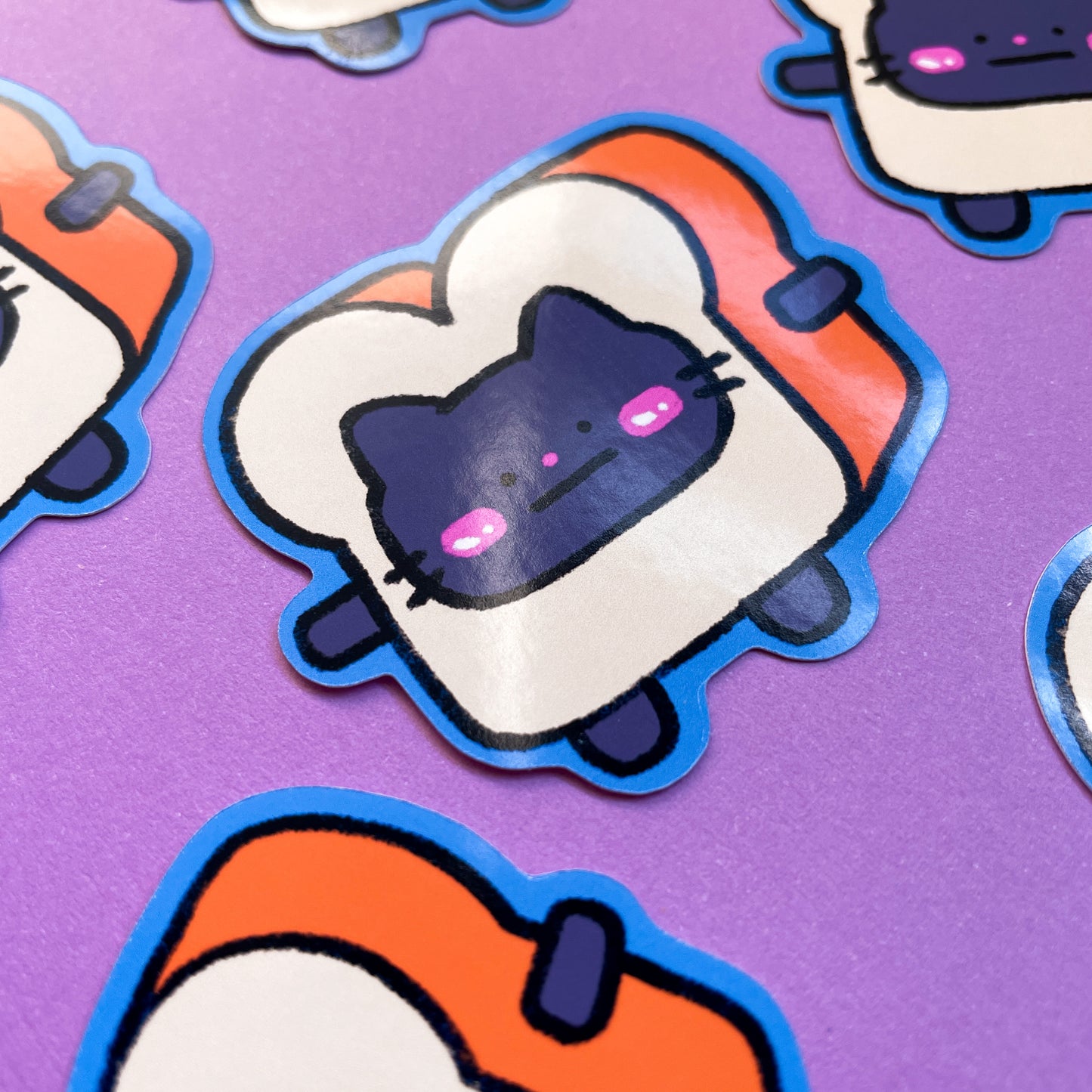 Toasty Kitty Glossy Sticker